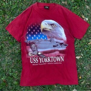 USS Yorktown Red Graphic T-Shirt